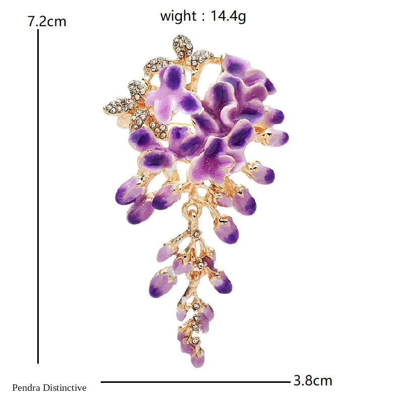 PENDRA Wisteria Beautiful Wisteria Flower Brooch