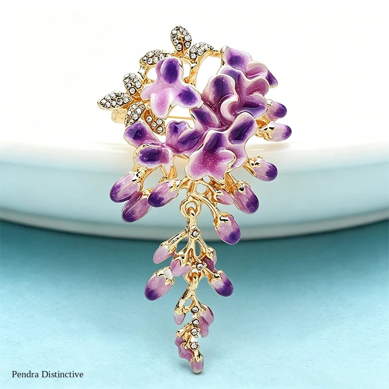 PENDRA Wisteria Beautiful Wisteria Flower Brooch