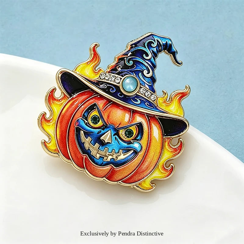 PENDRA Witchlight Pumpkin Lantern Brooch