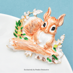 PENDRA Woodland Enamel Squirrel Brooch