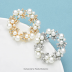 PENDRA Wreathfleur Pearl Flower Wreath Brooch
