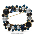 PENDRA Wreathgeome Pearl Geometric Wreath Brooch