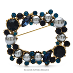 PENDRA Wreathgeome Pearl Geometric Wreath Brooch