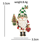 PENDRA Enamel Christmas Father Brooch