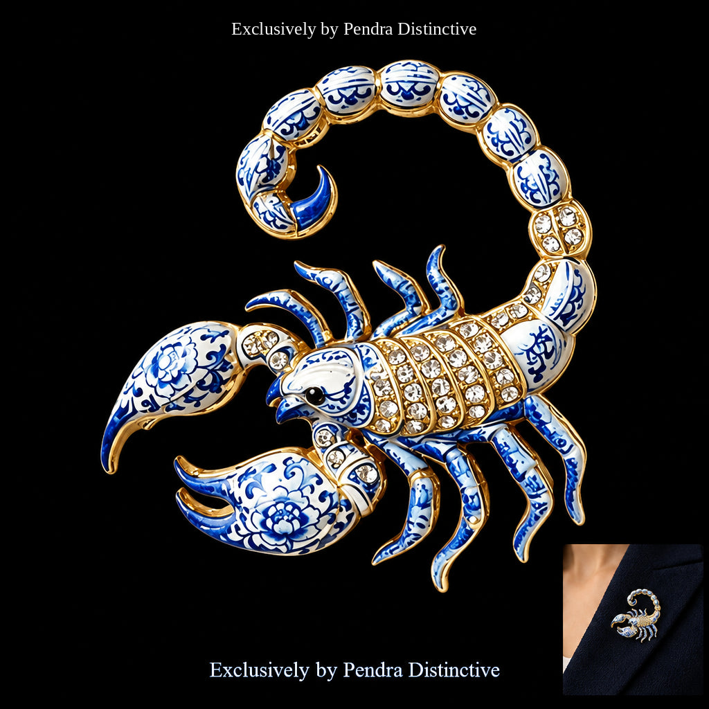 PENDRA Zodiac Porcelain Animal Brooch