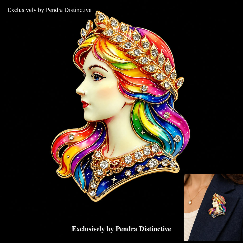 PENDRA Zodiac Porcelain Animal Brooch