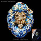 PENDRA Zodiac Porcelain Animal Brooch