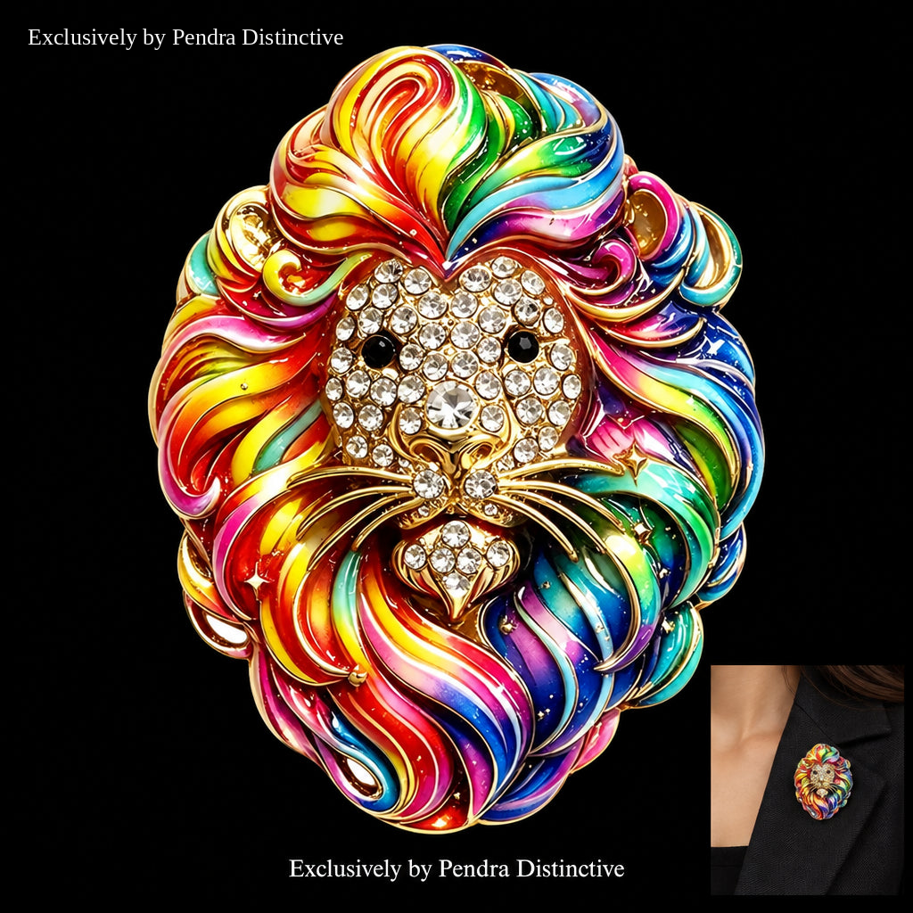 PENDRA Zodiac Porcelain Animal Brooch