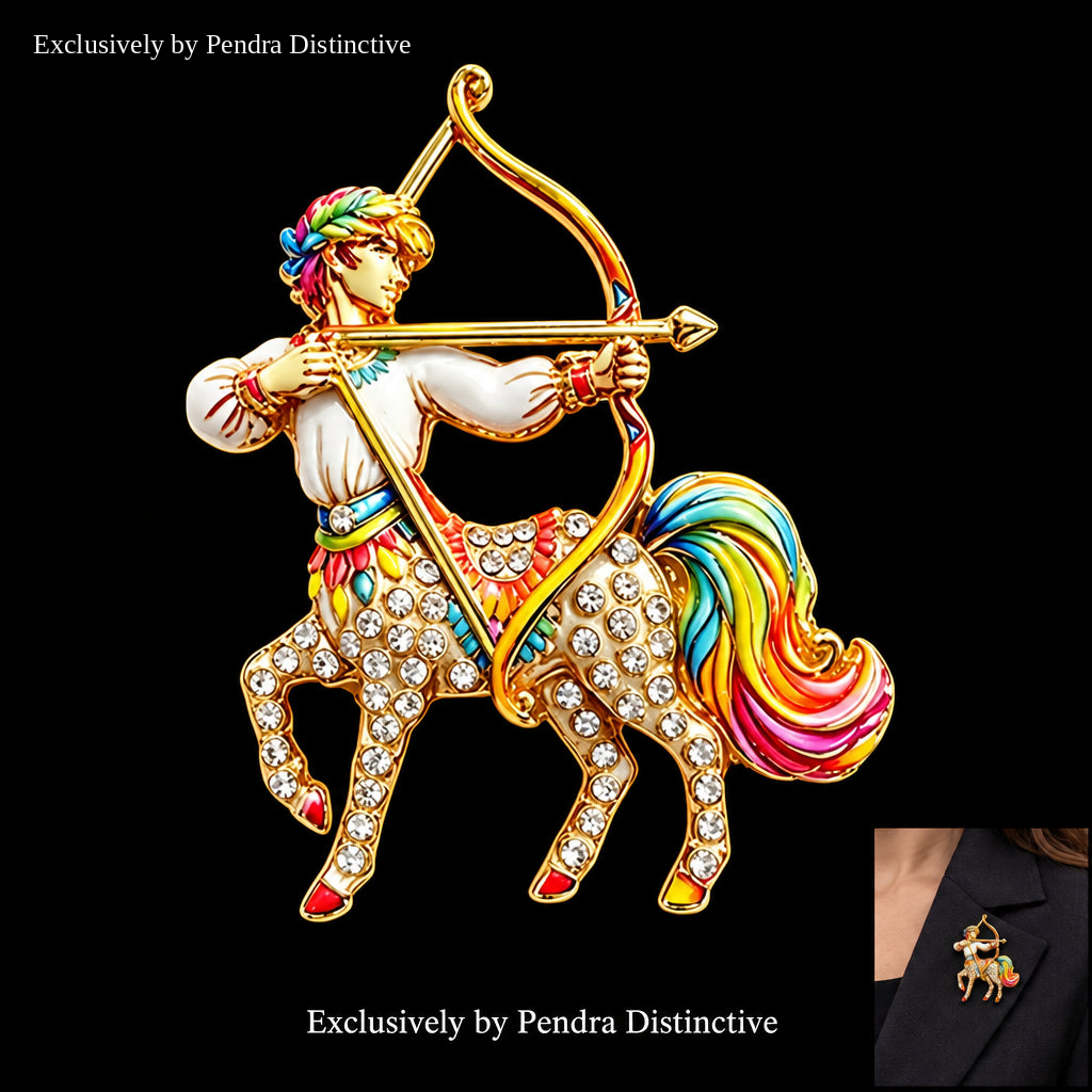 PENDRA Zodiac Porcelain Animal Brooch