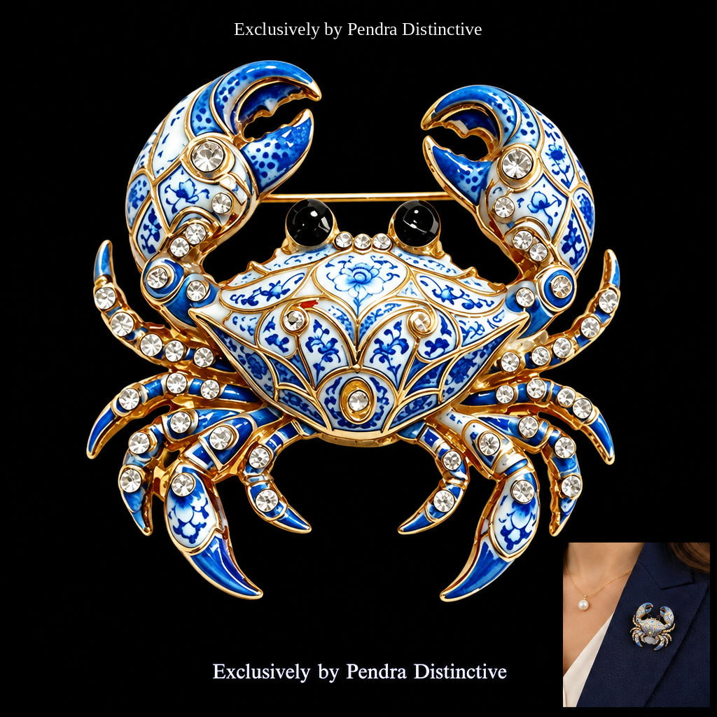 PENDRA Zodiac Porcelain Animal Brooch