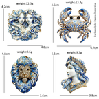 PENDRA Zodiac Porcelain Animal Brooch