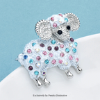 PENDRA Zodiacwool Multi-Color Rhinestone Goat Brooch